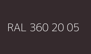 Color RAL 360 20 05