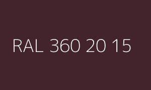Color RAL 360 20 15
