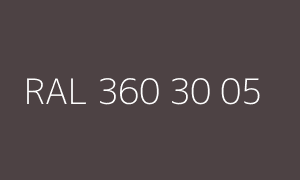 Color RAL 360 30 05
